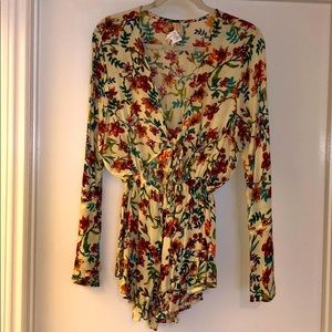 Floral tie romper from Planet Blue